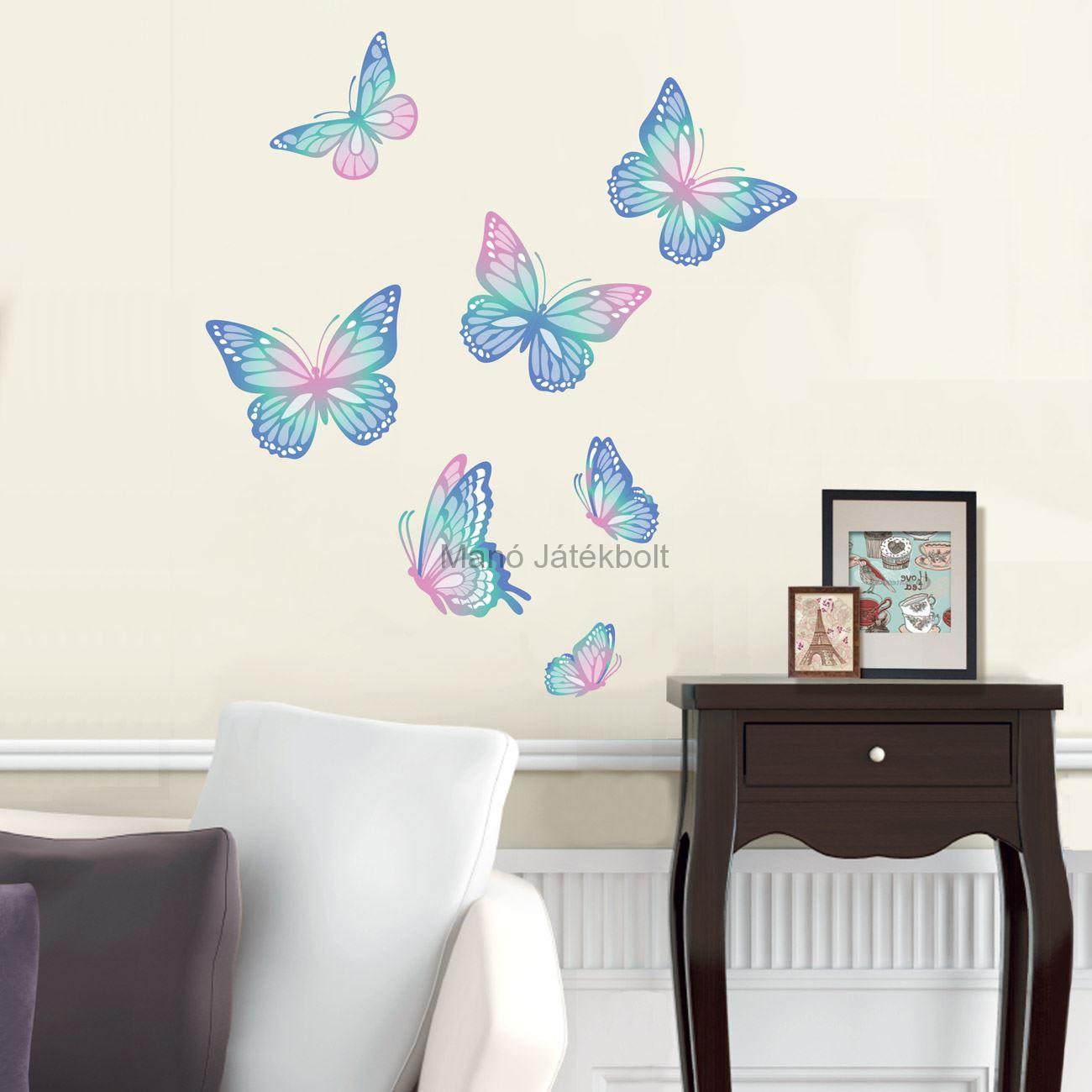 Falmatrica 3D csillogó pillangók 31,5x30,5 cm