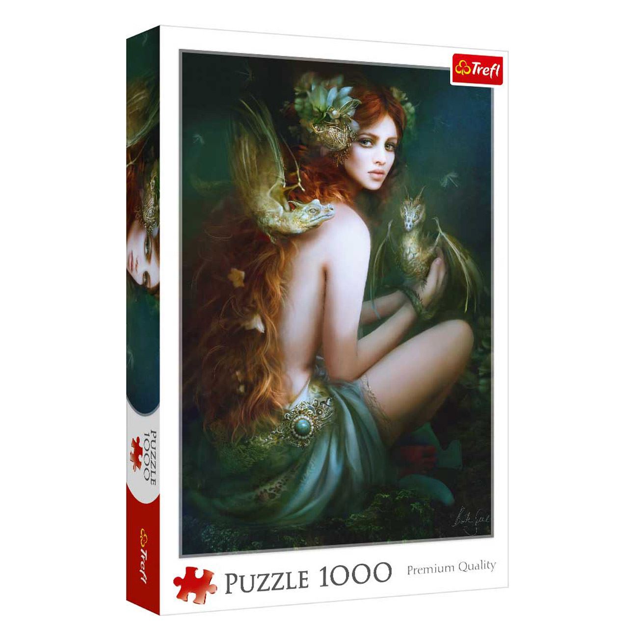 Lány puzzle sárkányokkal (1000 db) - Trefl