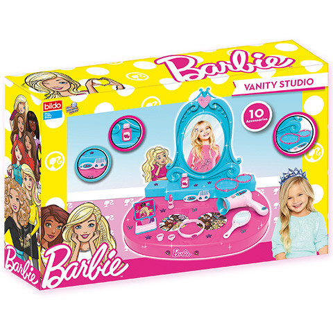 Barbie Szépítkező pult fodrászos sminkelős játékokhoz Bildo Toys