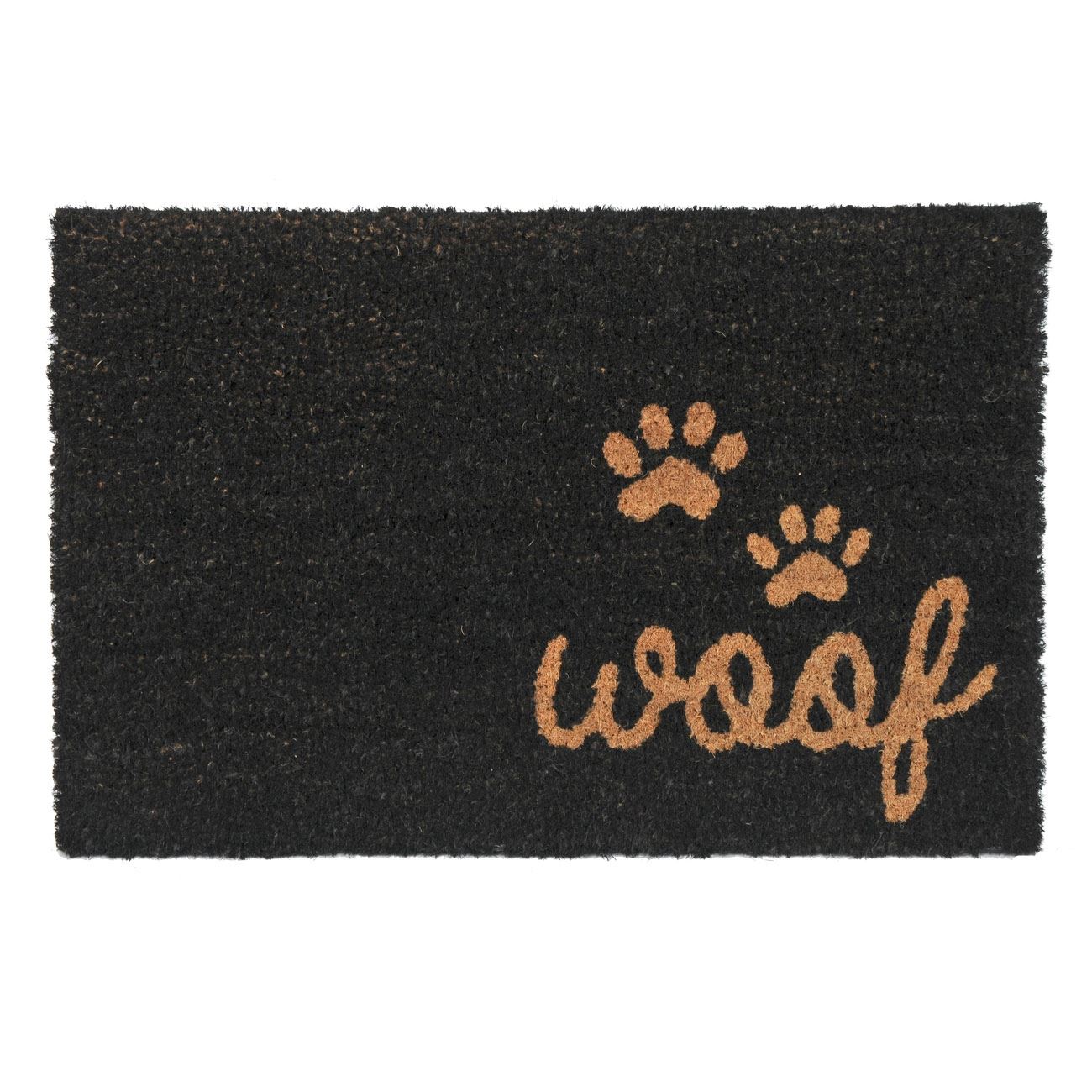 Lábtörlő  fekete barna kutyatalp "Woof" 60x40 cm