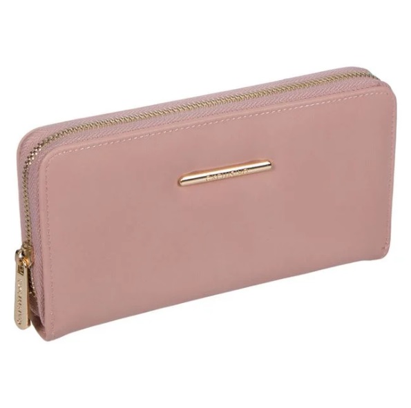Női pénztárca rózsaszín 19,5x11 cm