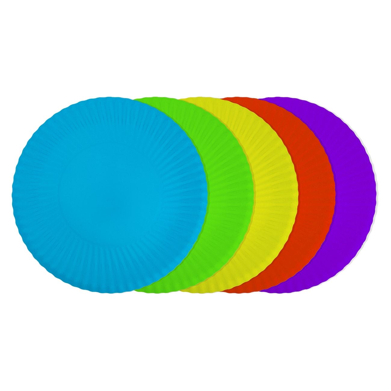 Papír tányér színes 18 cm - 30 db.