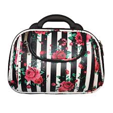 Kozmetikai bőrönd rózsákkal, 31 x 22 x 12 cm