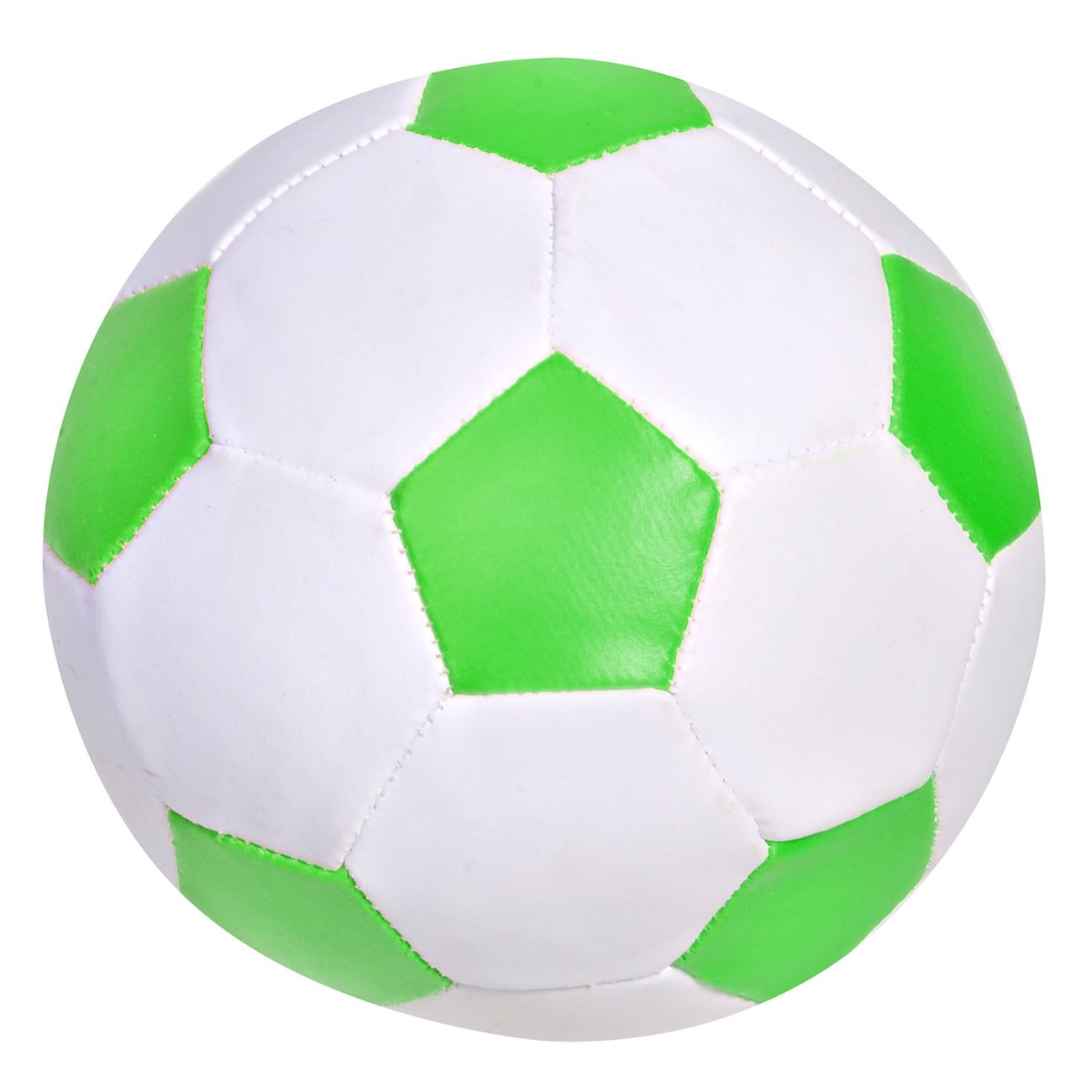 Műbőr labda babáknak Zöld/Fehér 12 cm