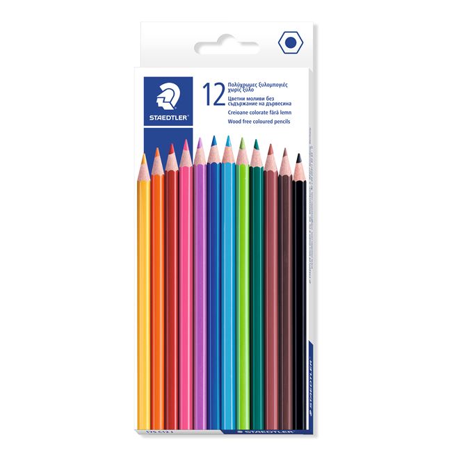 Hatszögletű színes ceruzák 12db STAEDTLER