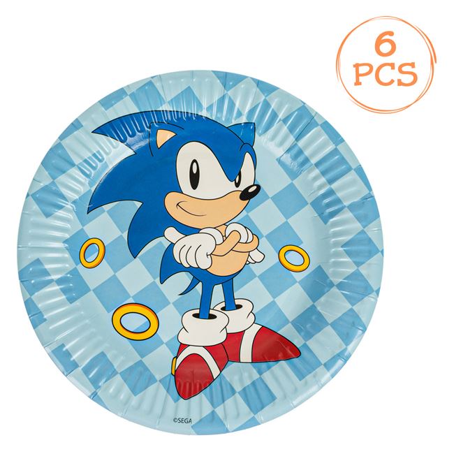 Sonic parti tányér 23 cm 10 db