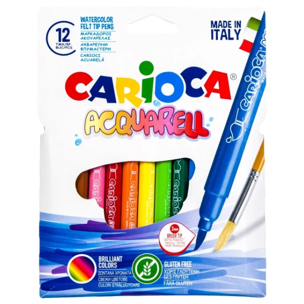 Akvarell filctoll készlet CARIOCA - 12 db.