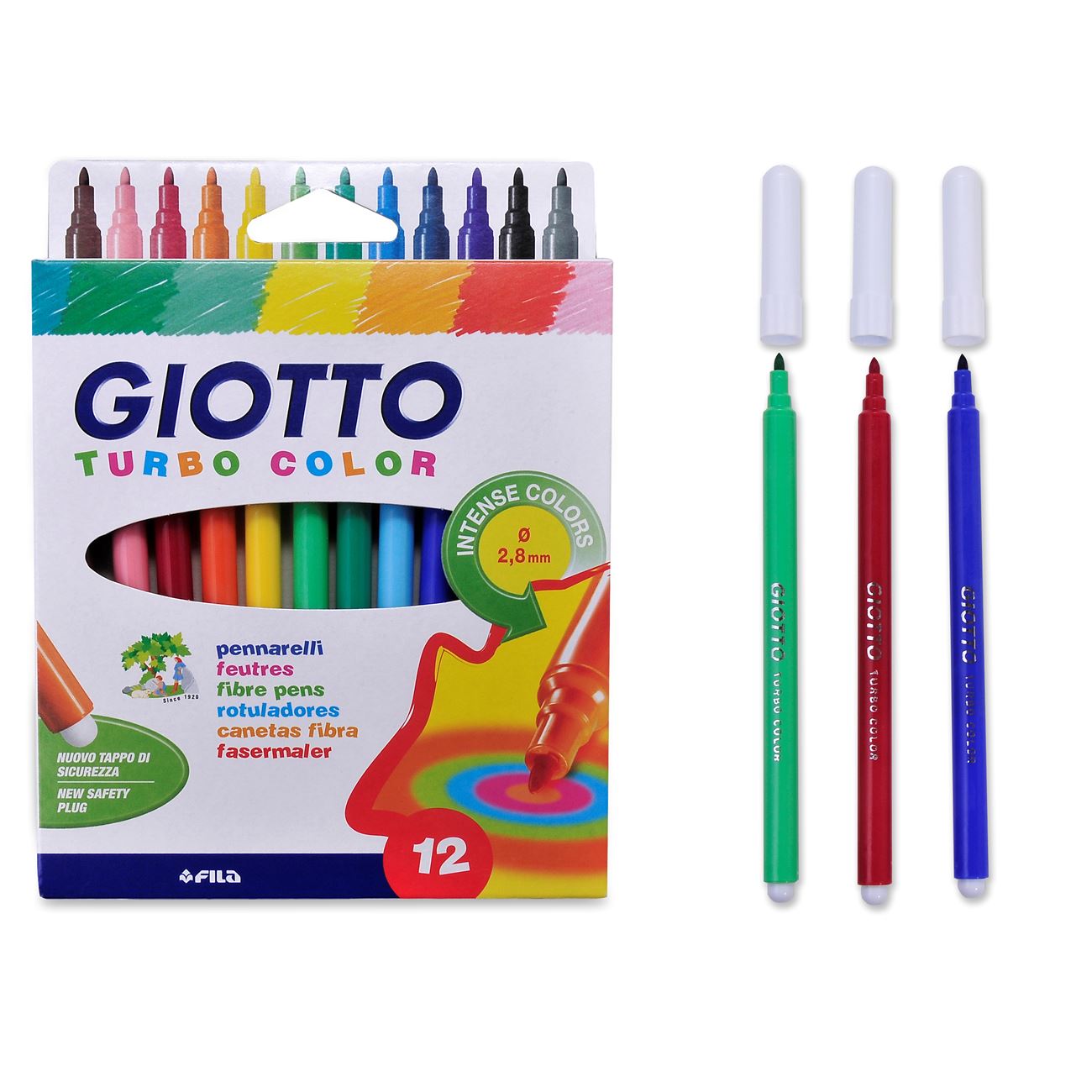 Mosható Giotto filctoll készlet 12 db-os