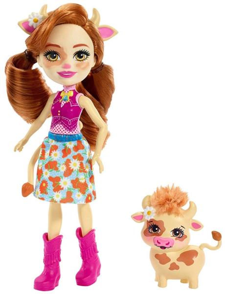 Mattel Enchantimals - Cailey Cow és Curdle tehén figura