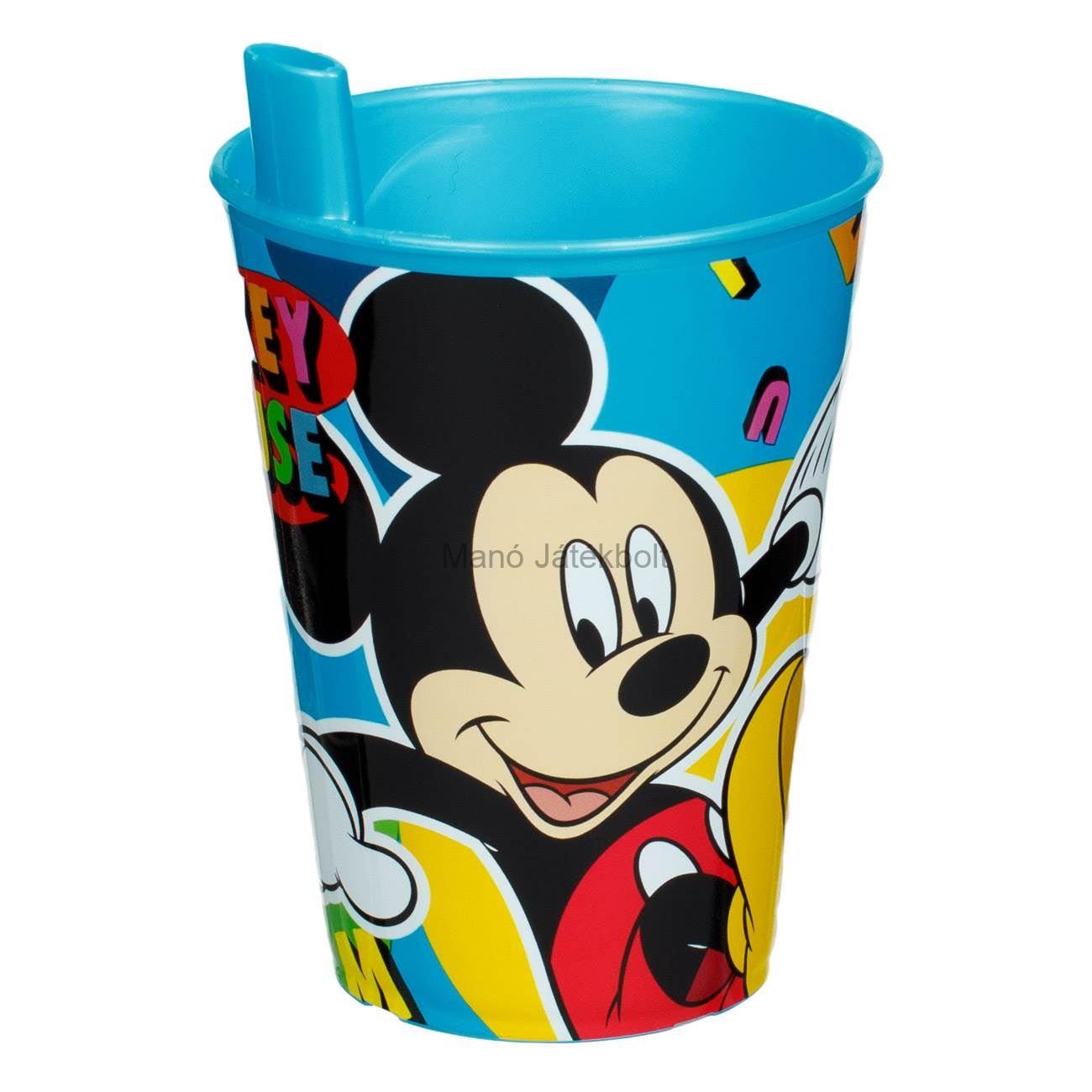 Mickey egér szívószálas pohár 260 ml