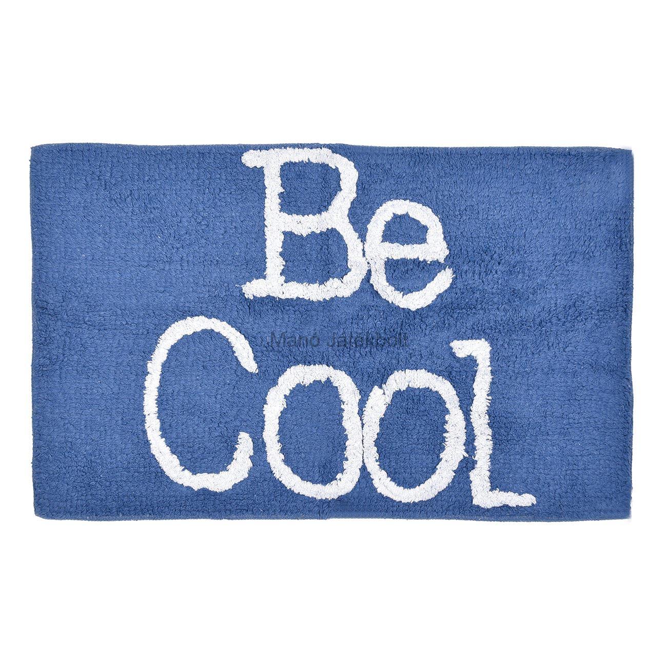 Fürdőszőnyeg pamut kék "Be Cool" 80x50cm