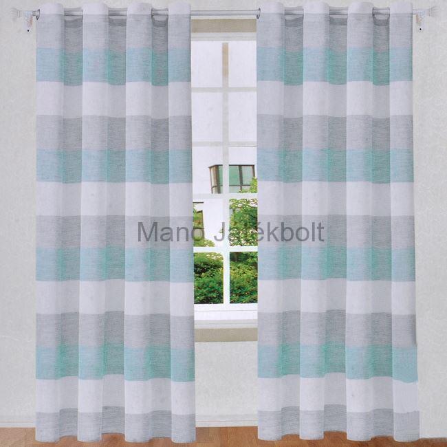 Függöny kék/szürke/fehér 140 x 250 cm