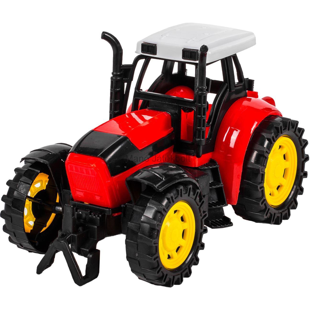 Játék traktor piros