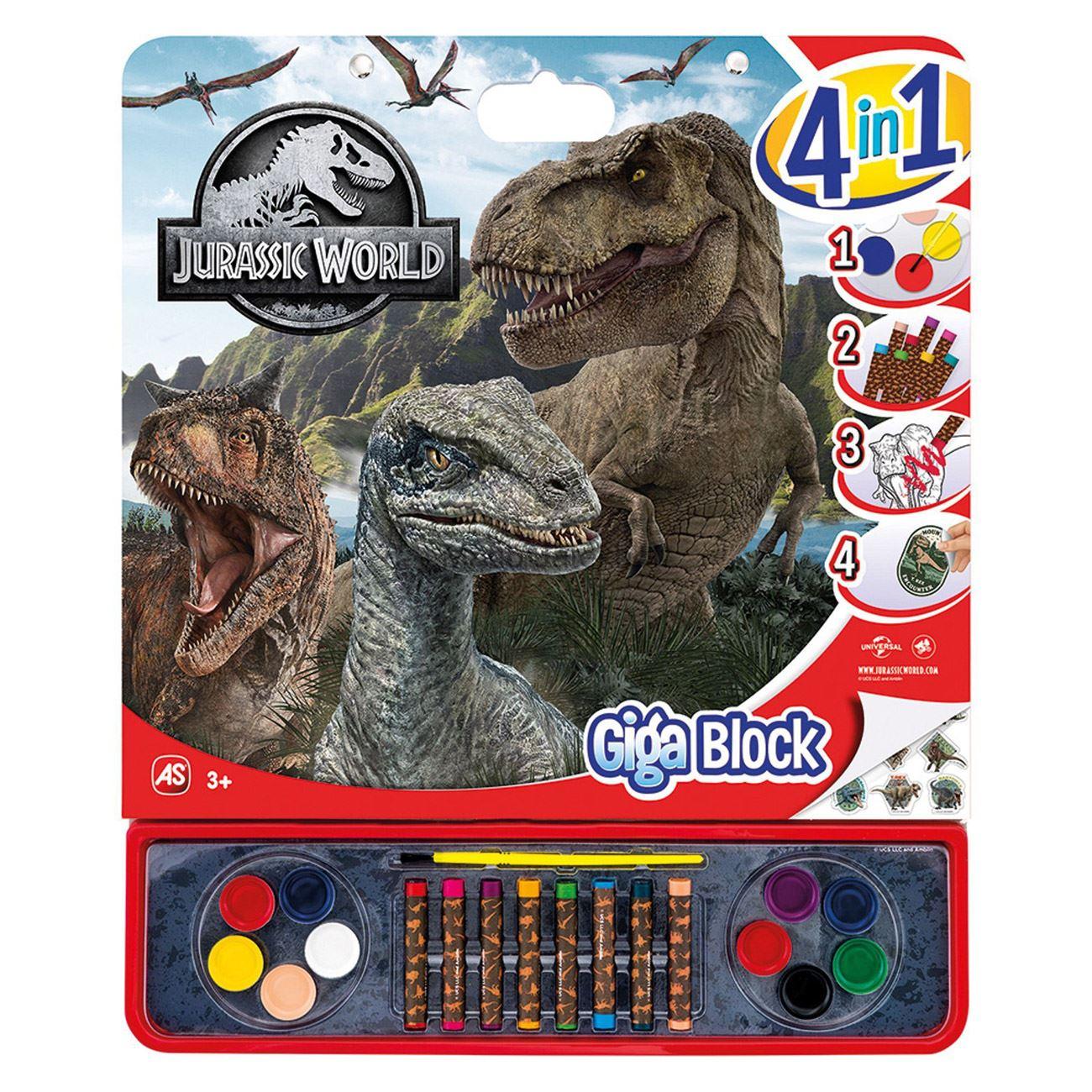 Giga Block Jurassic World 4 az 1-ben színezőkészlet - AS
