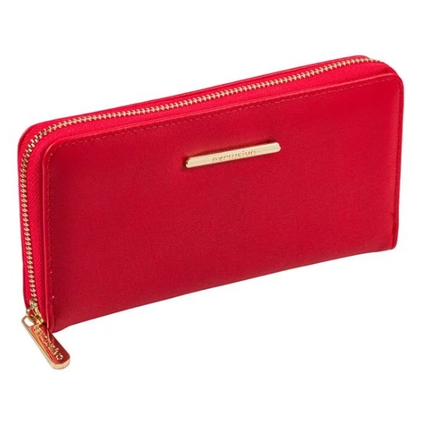 Női piros pénztárca 19,5x11 cm