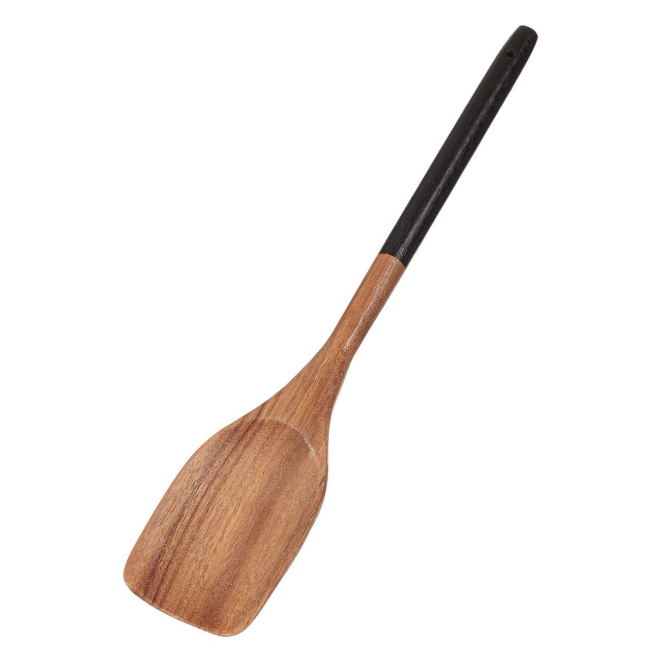 Fekete, barna, fa spatula 34cm
