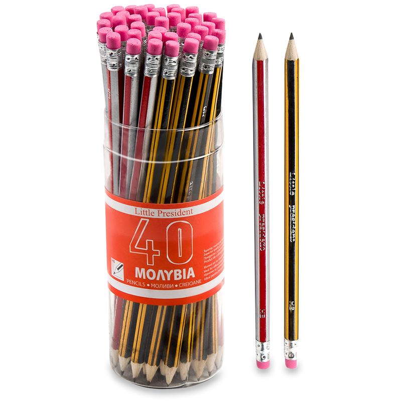 Ceruza készlet HB 40 db-os radíros végű