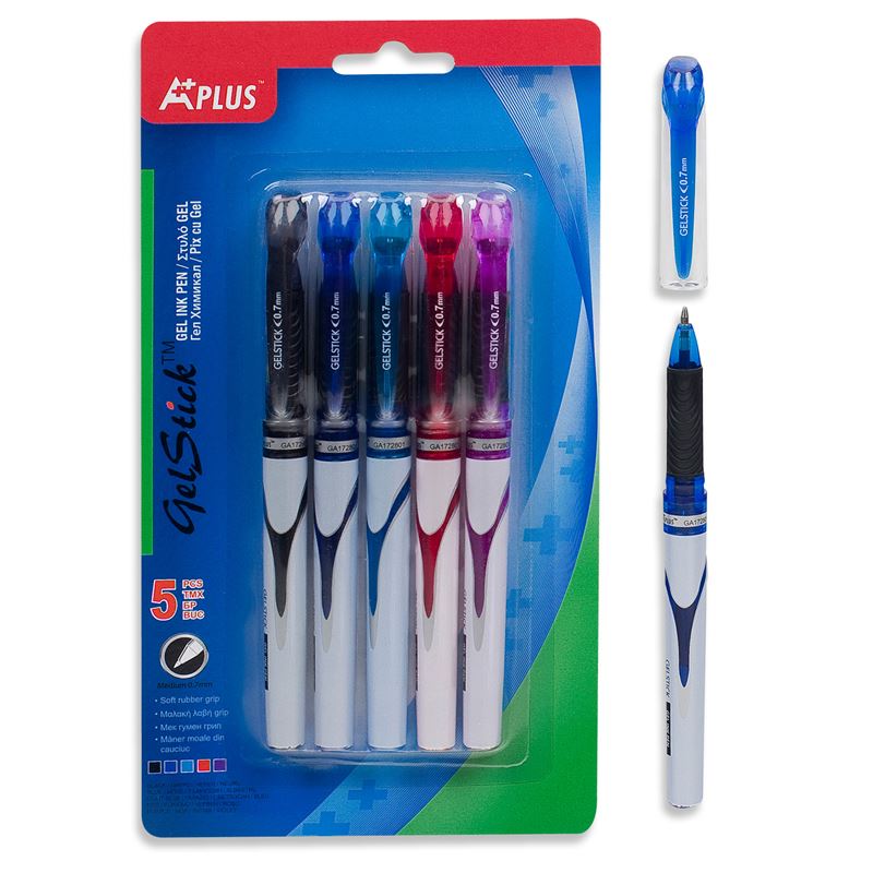 Zselés toll készlet 5 db színes