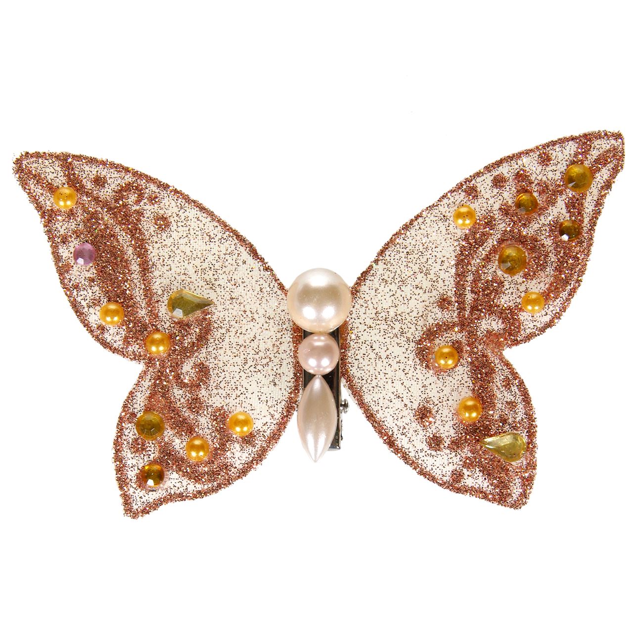 Függönydíszítés Butterfly Beige Glitter 10 cm