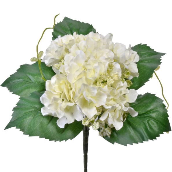 Hortenzia művirág fehér 22 cm 