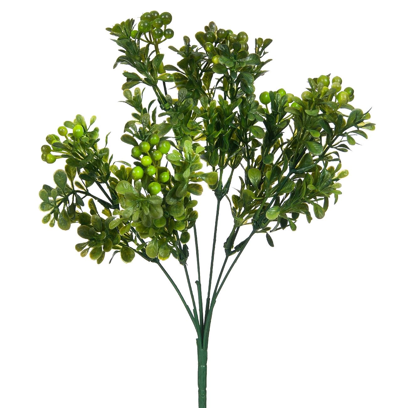 Ág dekoratív zöld növény gyümölcsökkel 31 cm