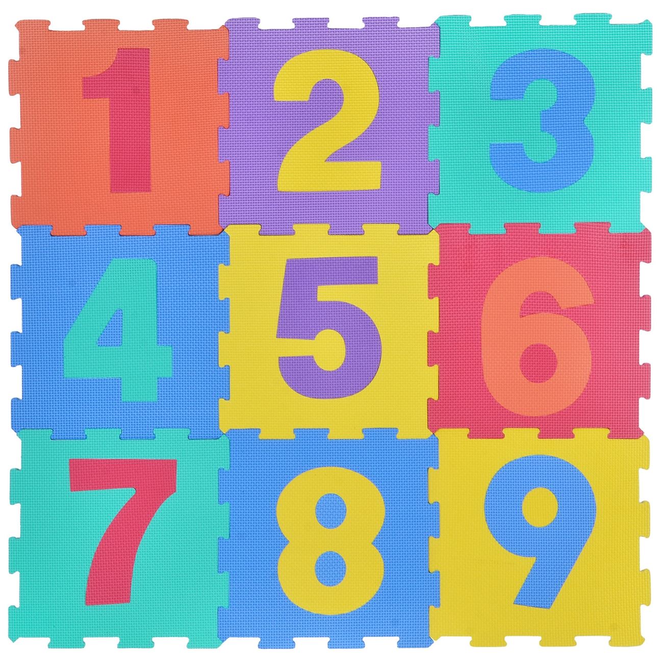Szivacs puzzle számok 31,5x31,5 cm (9 darab)