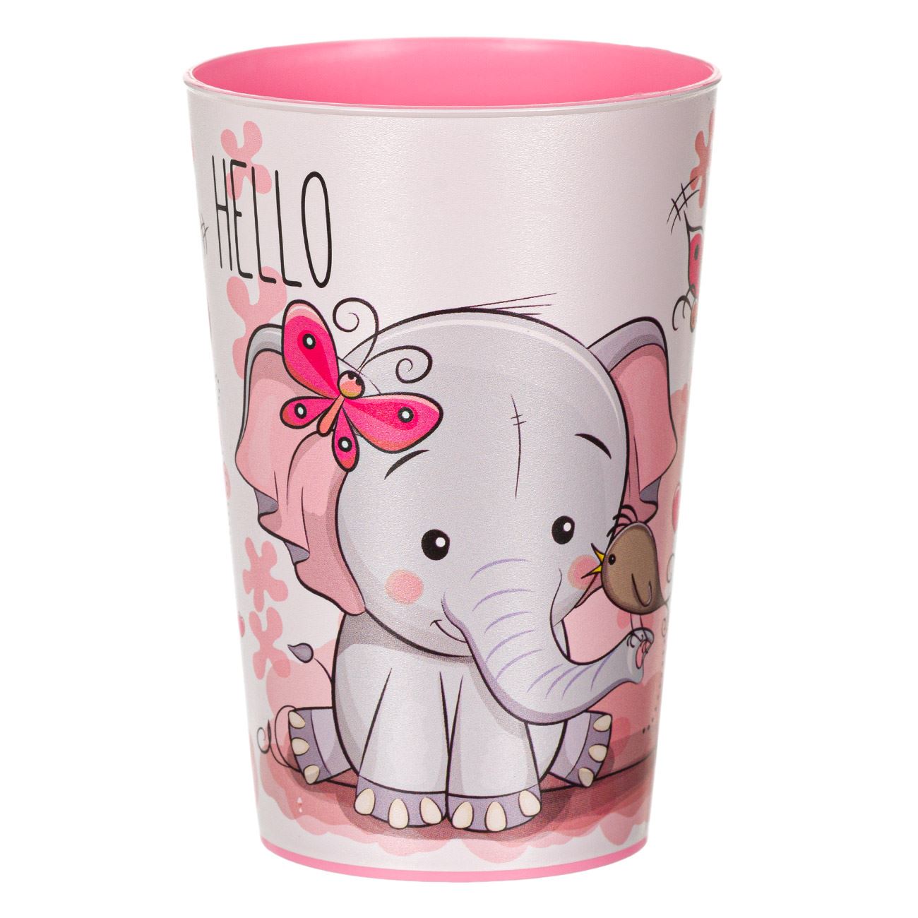Műanyag pohár lány elefánt rózsaszín 340 ml