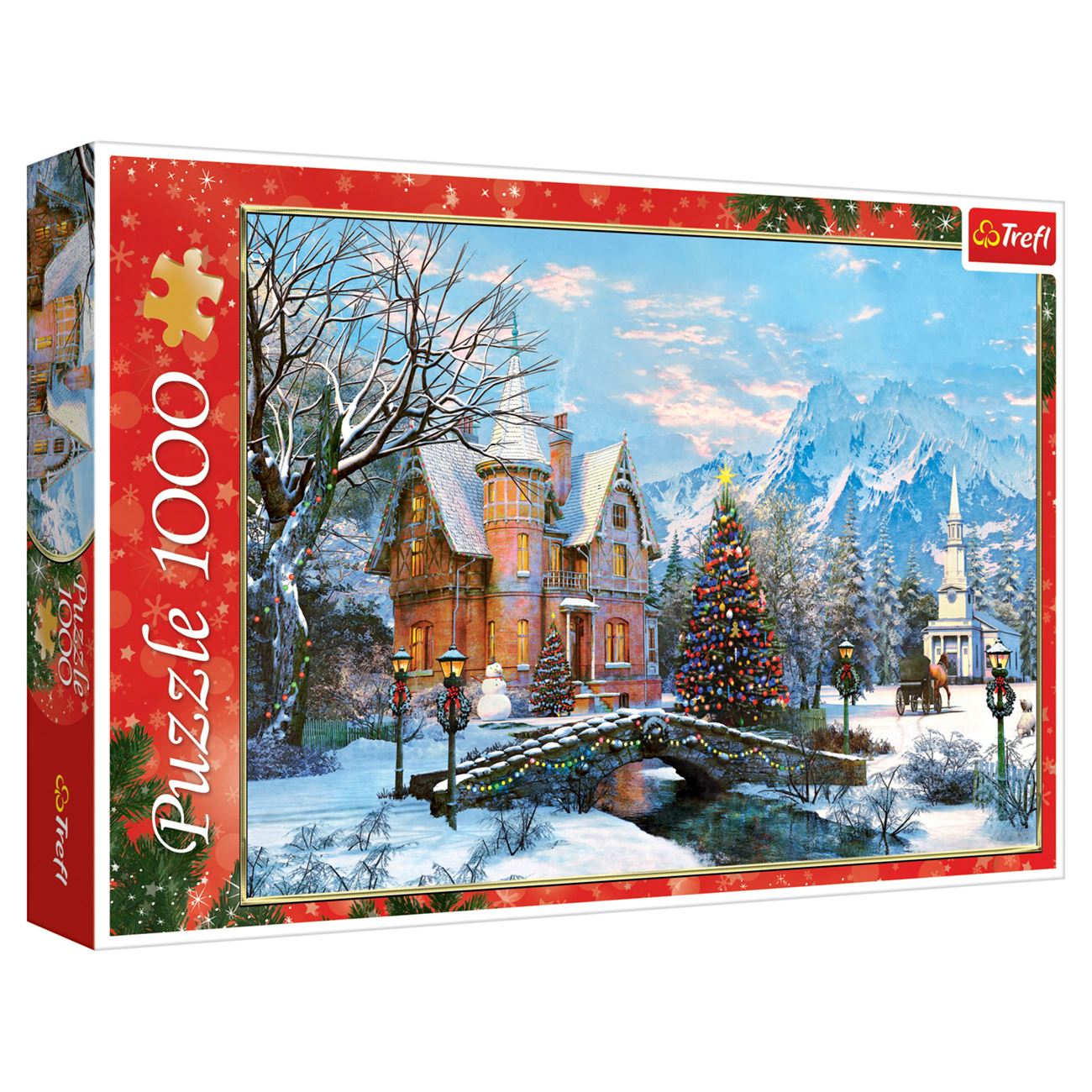 Karácsonyi puzzle Havas táj (1000 db) Trefl