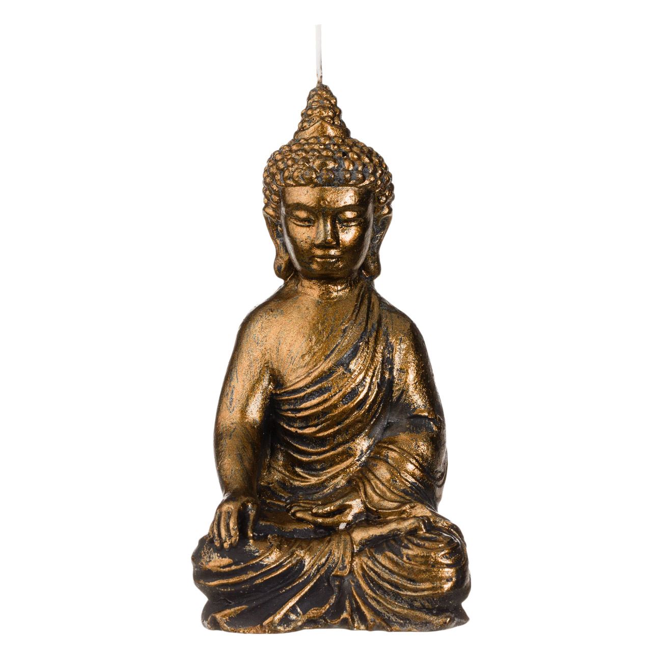 Gyertya Dekoratív 3D Buddha Ülő Bronz 8x8x15 cm