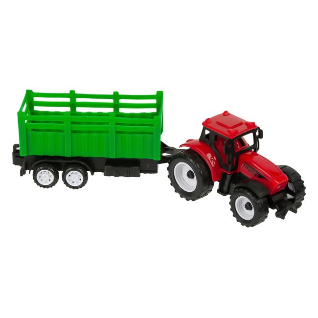 Traktor pótkocsival 21 cm