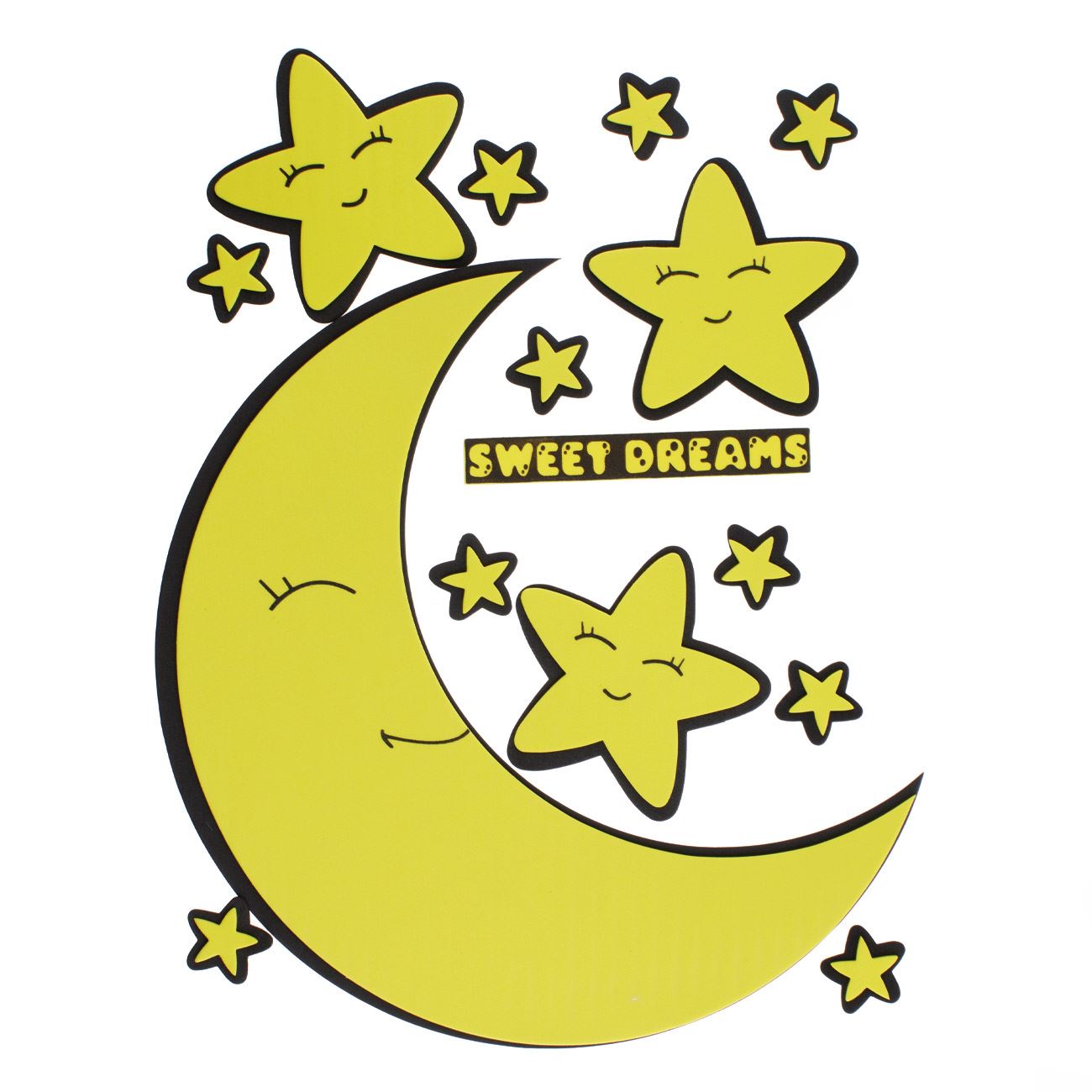 Fali dekorációk Foam Moon Stars "Sweet Dreams"