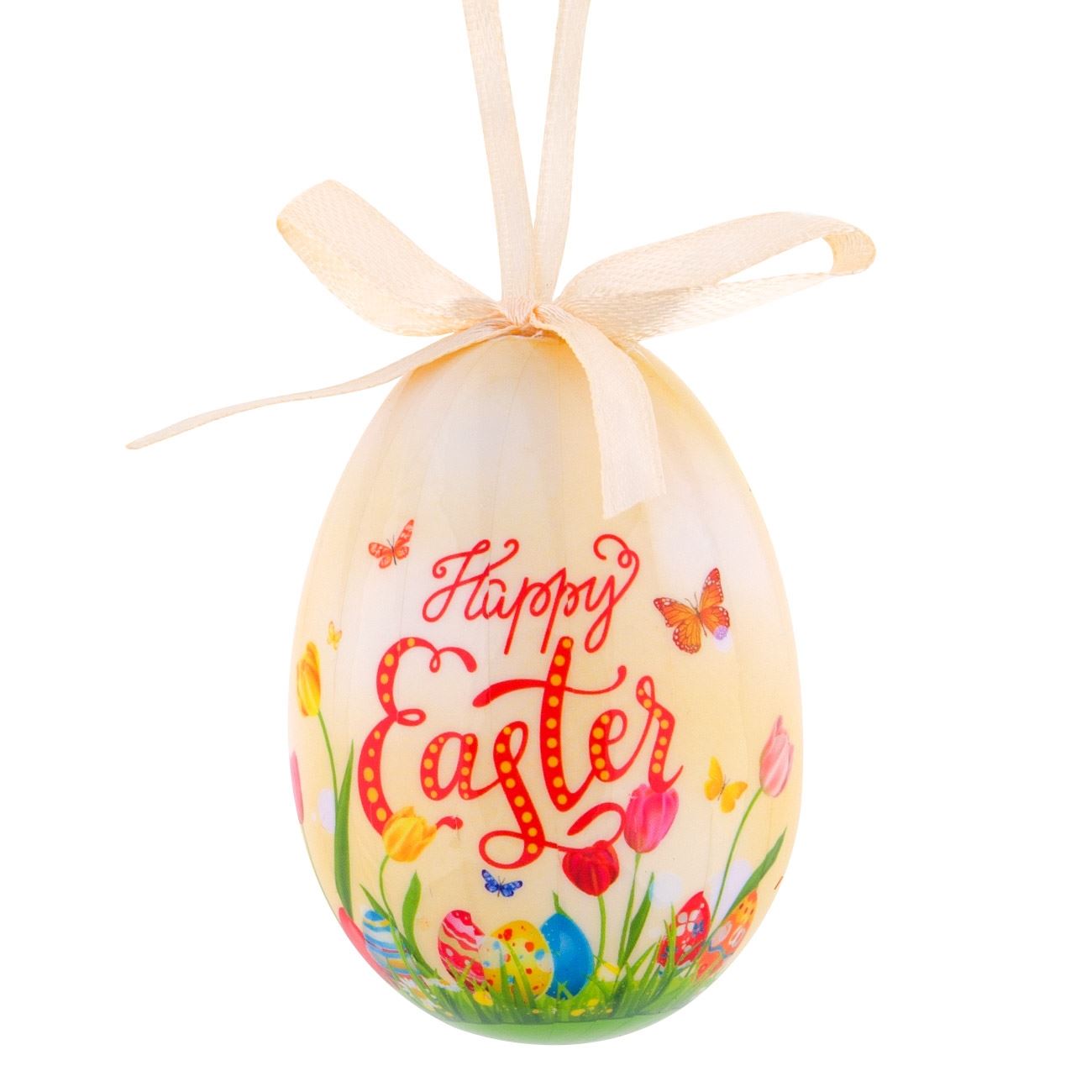 Húsvéti dísztojás "Boldog húsvéti ünnepeket" 7,5 cm