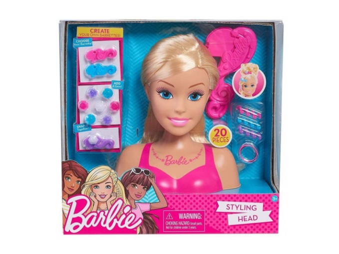 Mattel Barbie szett, babafej fodrászhoz