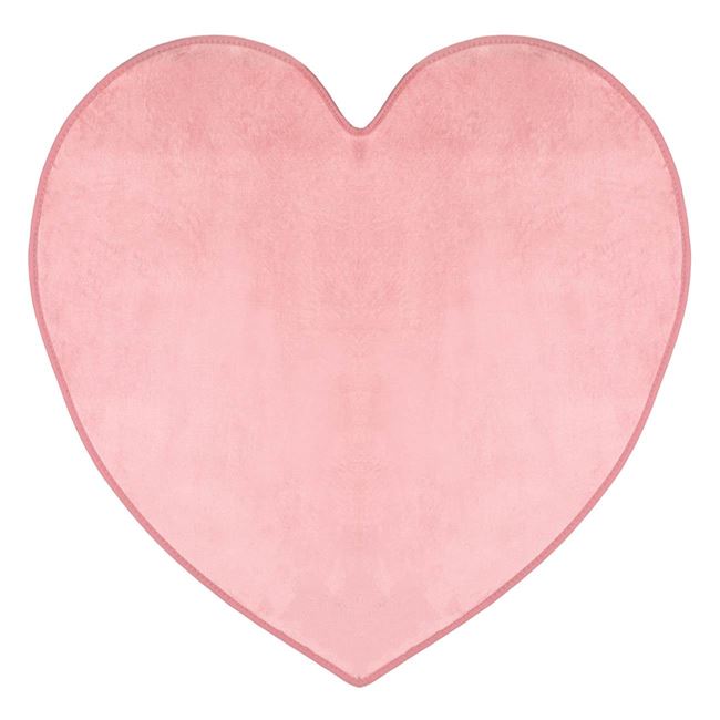 Rózsaszín szív alakú szőnyeg 90x90cm