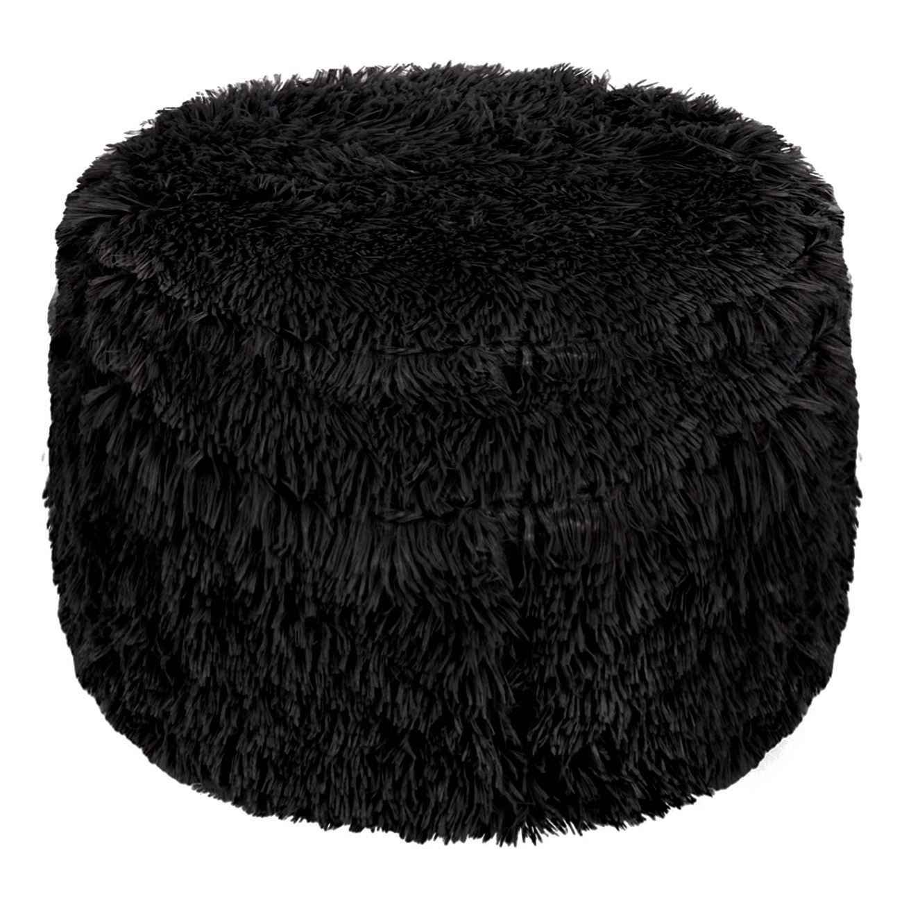 Pouf felfújható téli dekoráció puff fekete 38x20cm