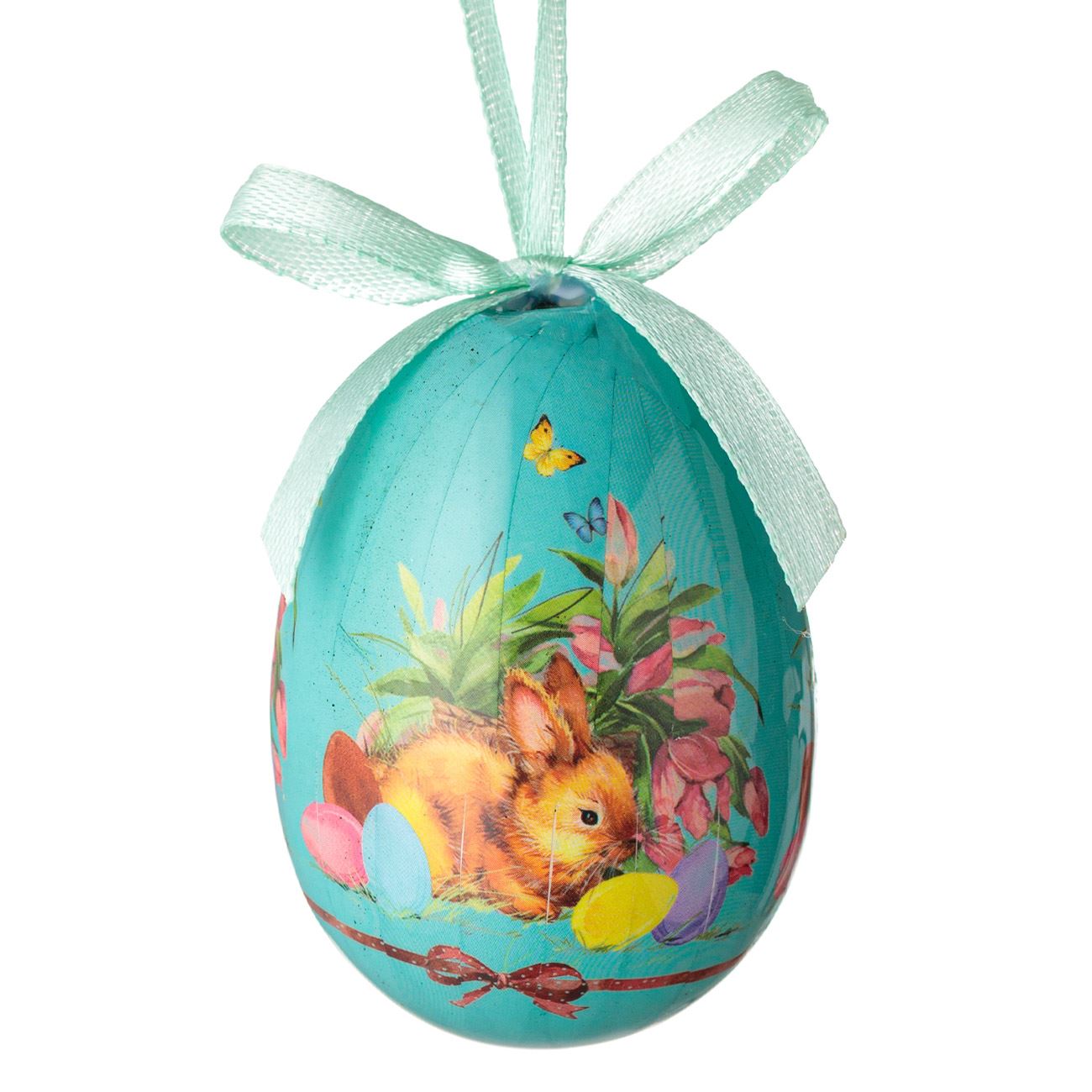 Húsvéti dekoratív tojás - kisnyuszi 7.5 cm