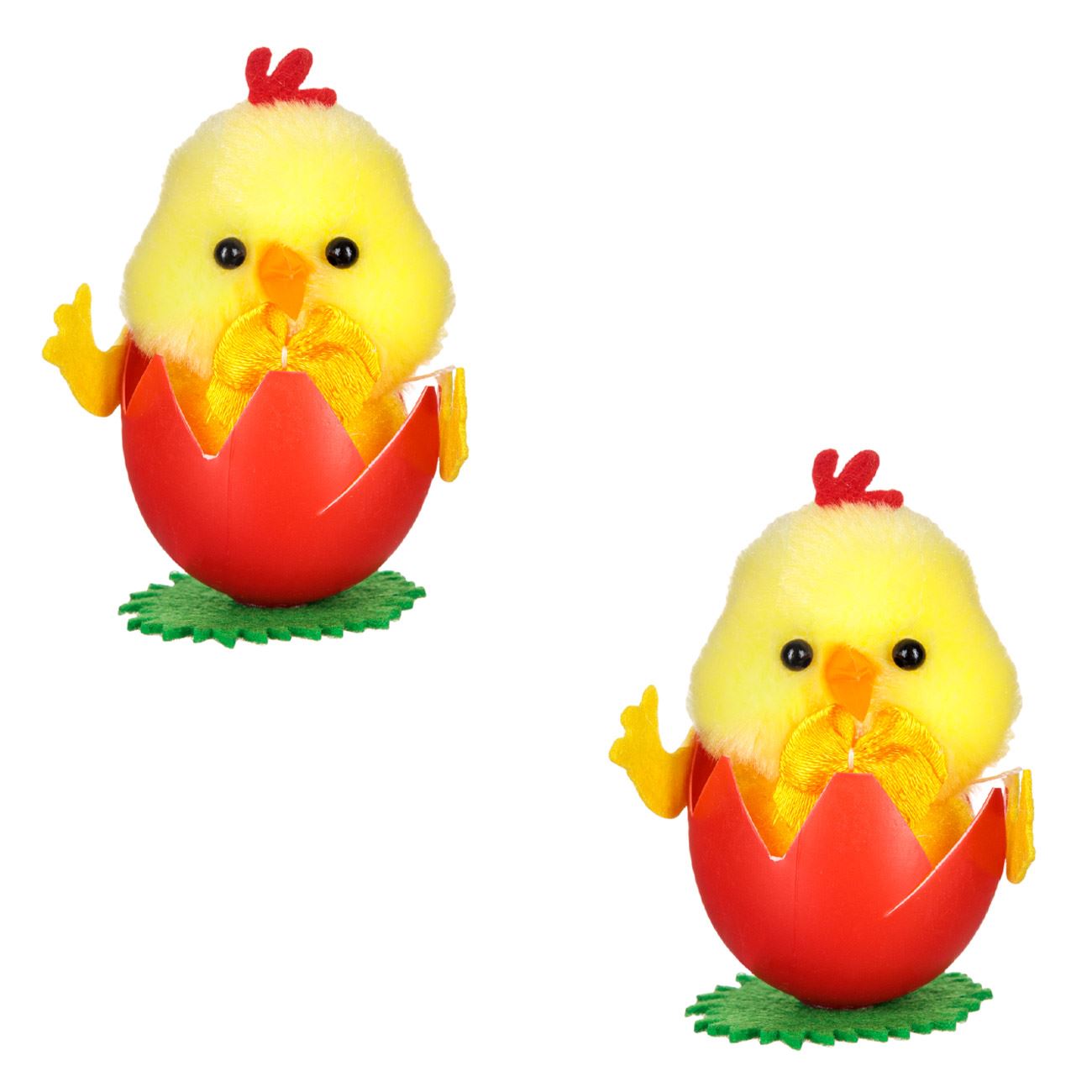 Húsvéti díszcsirkék tojáson 4x4x7 cm - 2 db