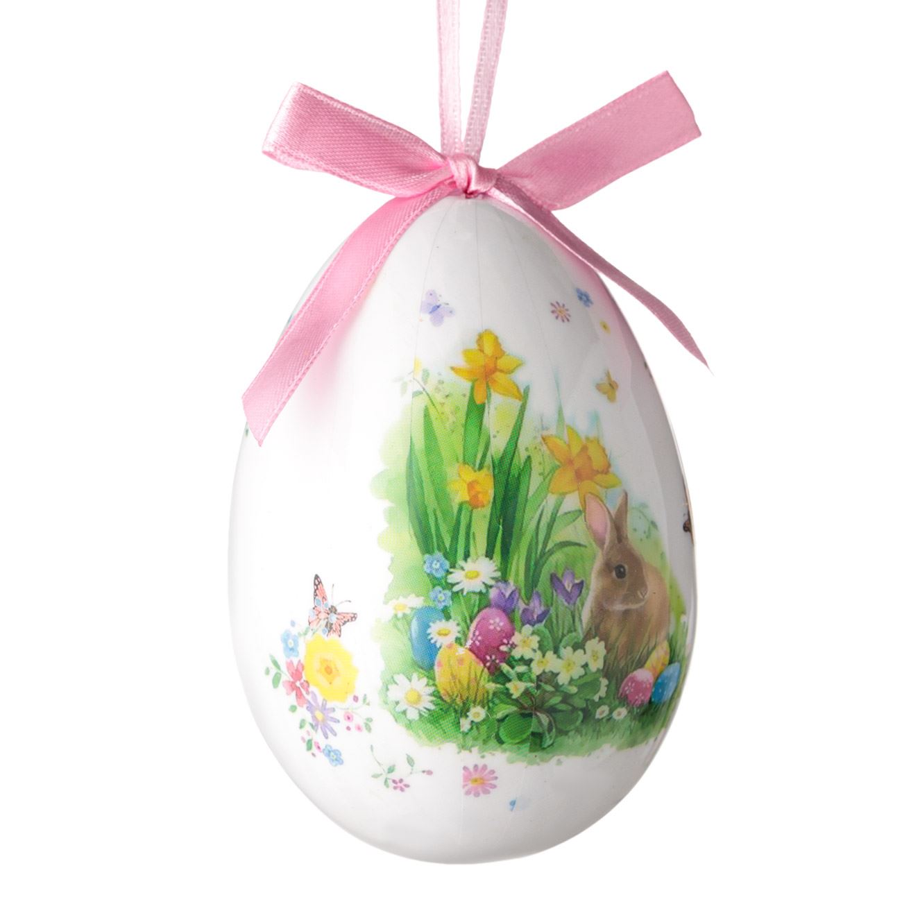 Húsvéti dekoratív tojás Nyuszi Virágok 10 cm