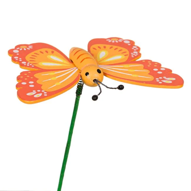 Mozgó Pillangó pálcikán narancssárga 25 cm