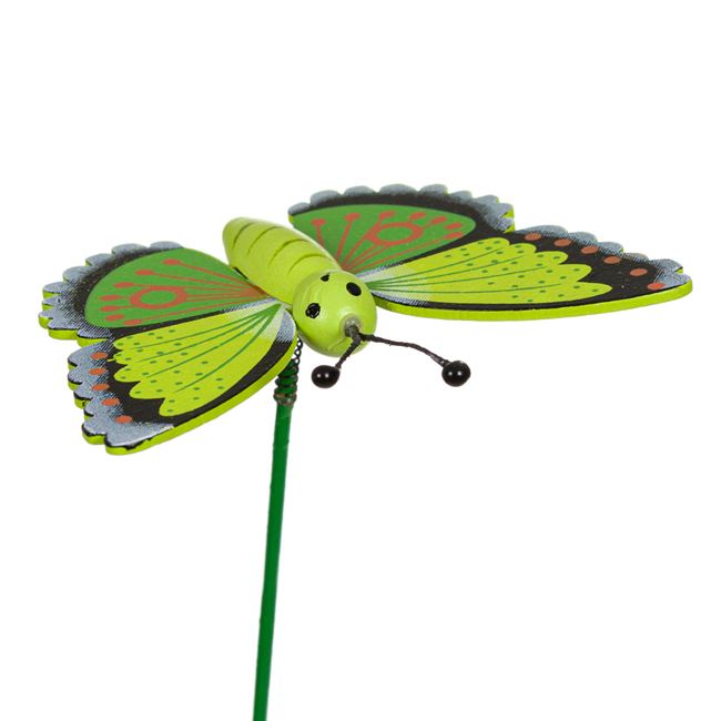 Mozgó Pillangó pálcikán zöld fekete széllel 25 cm