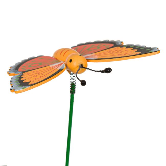 Mozgó Pillangó pálcikán narancssárga fekete széllel 25 cm
