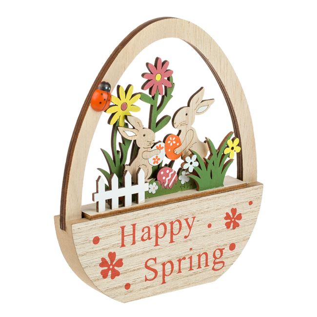 Boldog Tavaszt húsvéti dekoráció 14,5x2x17,5 cm
