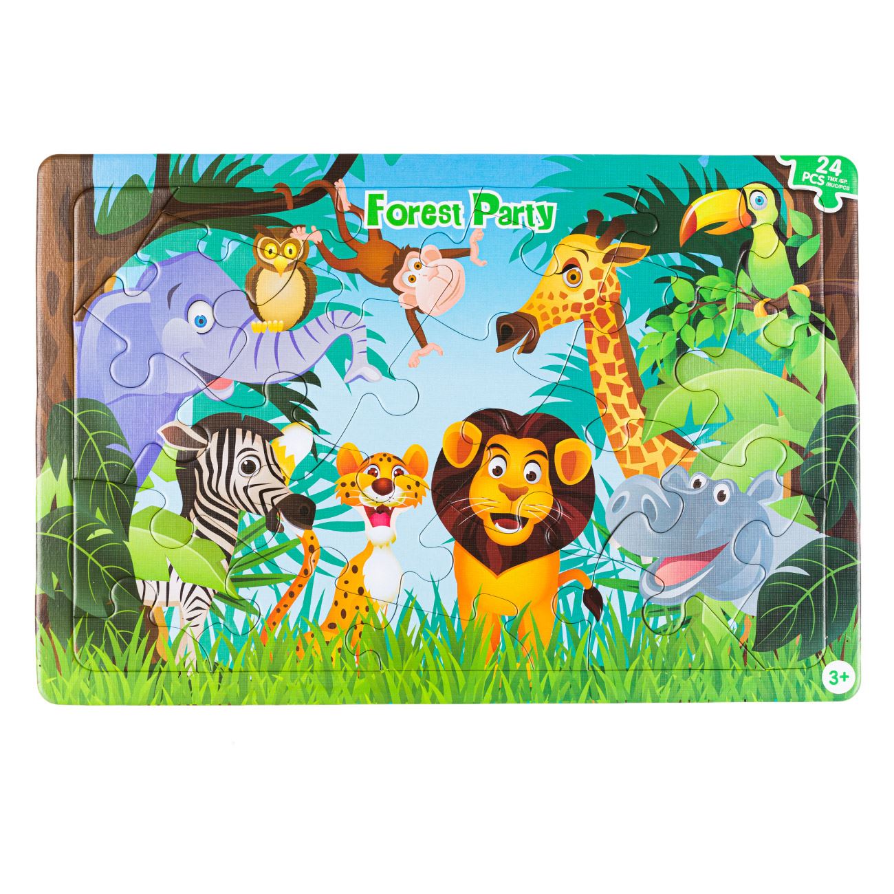 Kirakós dzsungel állatok puzzle (24 rész)