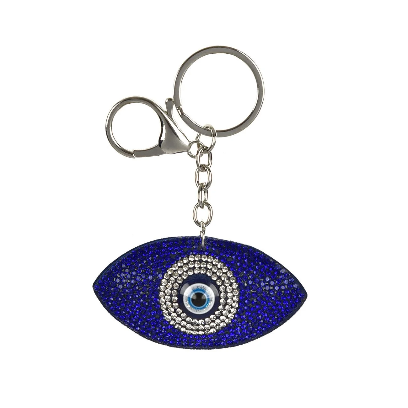 Kék szem kulcstartó strasszokkal 7,5 cm