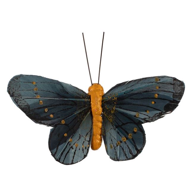 Pillangó függönydísz - Szürke 10 cm