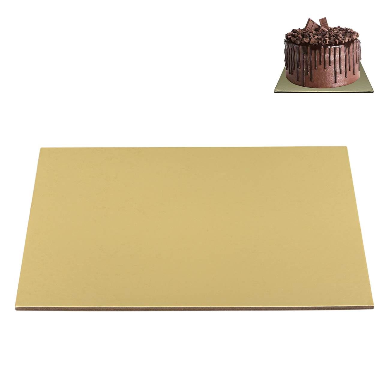Arany négyzet alakú tortatartó 30.5x30.5x0.4cm