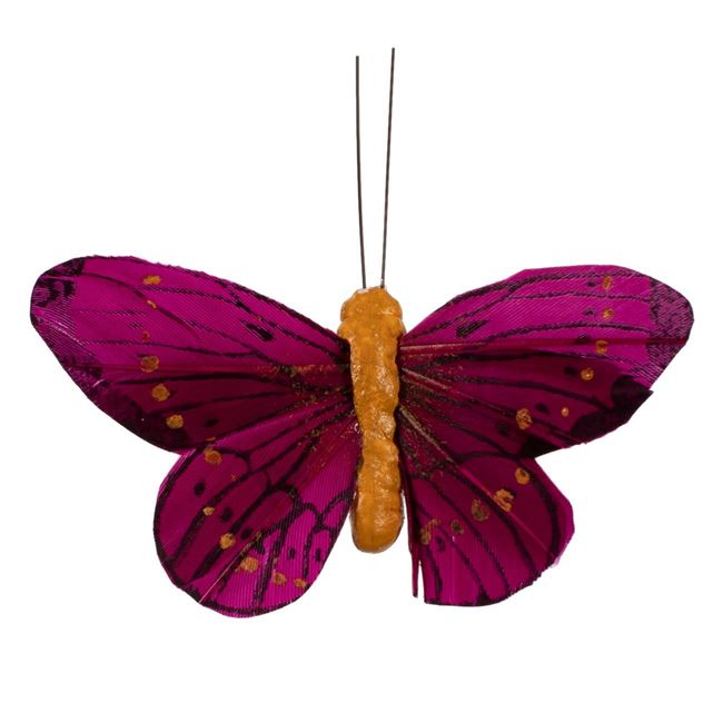 Pillangó függönydísz - Bordó 10 cm