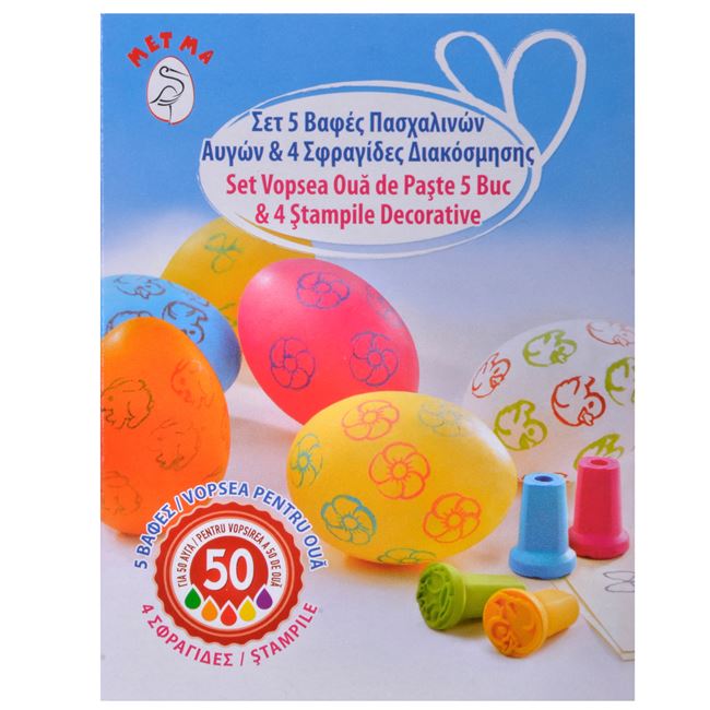 Húsvéti tojásfesték és nyomda 5 szín