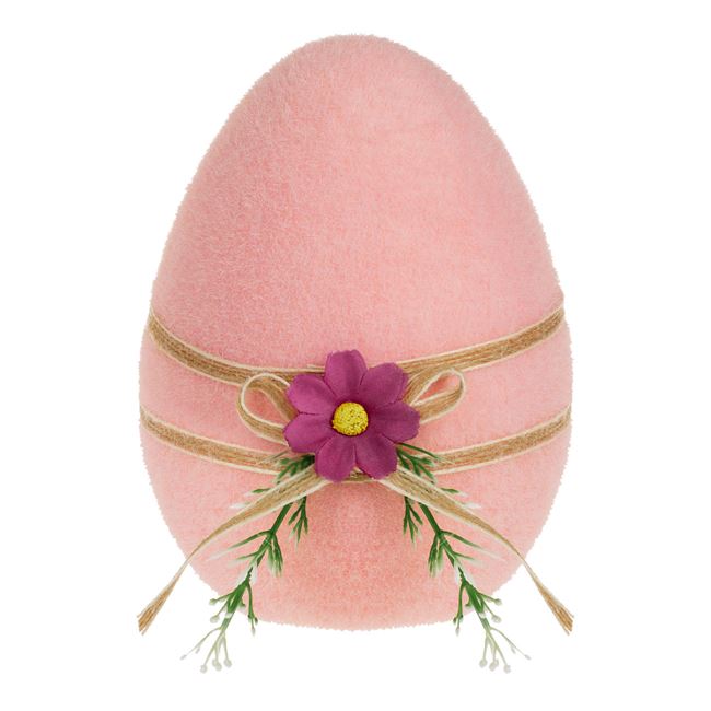 Rózsaszín hab nyúl dekoratív húsvéti figura 12x15cm
