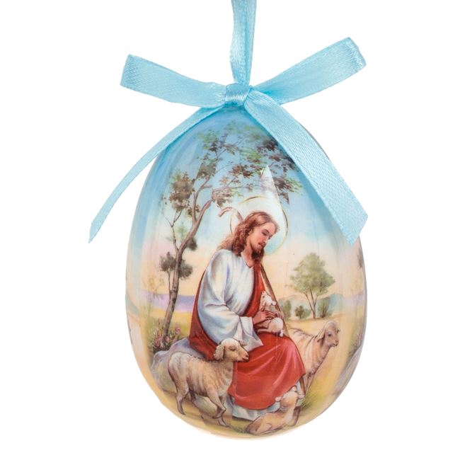 Dekoratív húsvéti tojás Jézus modell 7.5cm
